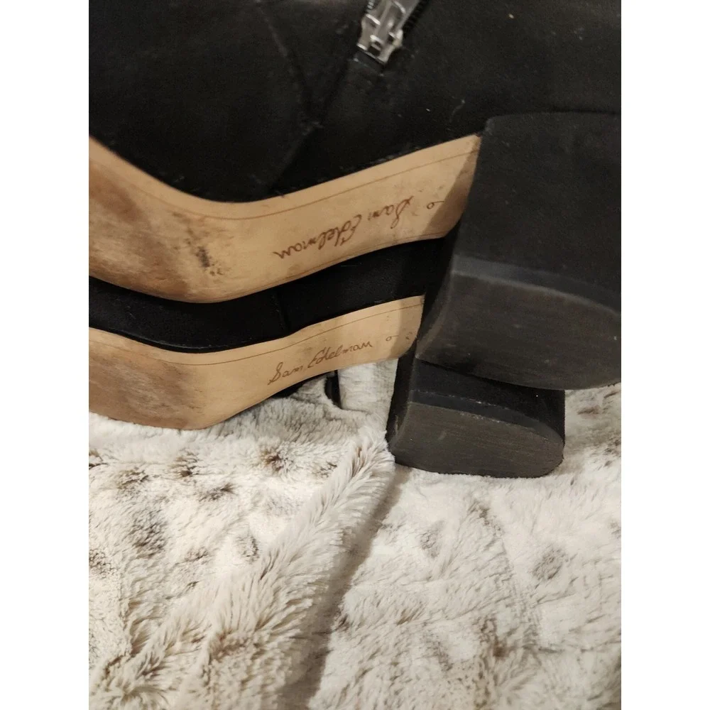 Sam Edelman Women's Cosette Over-The-Knee Boot Black Microsuede Stretch Size 9 M